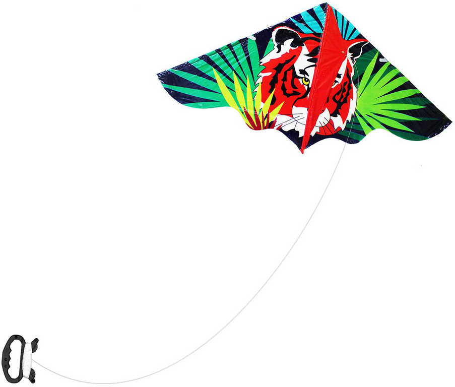 Drak létající potisk tygr 120x61cm plast