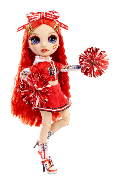 Rainbow High Fashion panenka - Roztleskávačka - Ruby Anderson (červená)