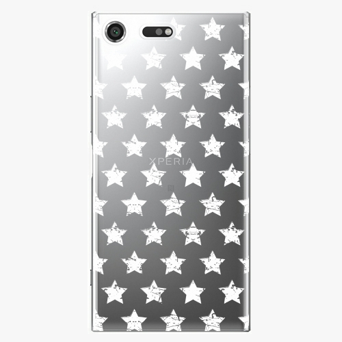 Plastový kryt iSaprio - Stars Pattern - white - Sony Xperia XZ Premium