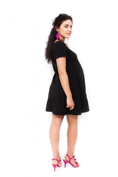 Be MaaMaa Těhotenské šaty Adela - černá - M (38)