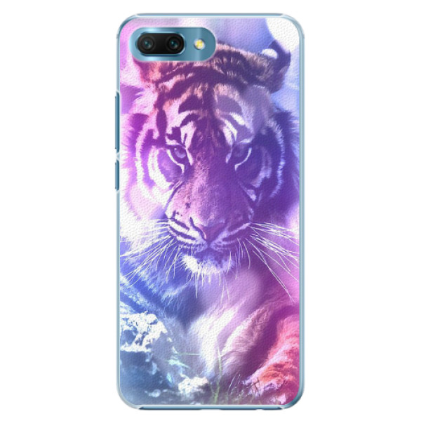 Plastové pouzdro iSaprio - Purple Tiger - Huawei Honor 10