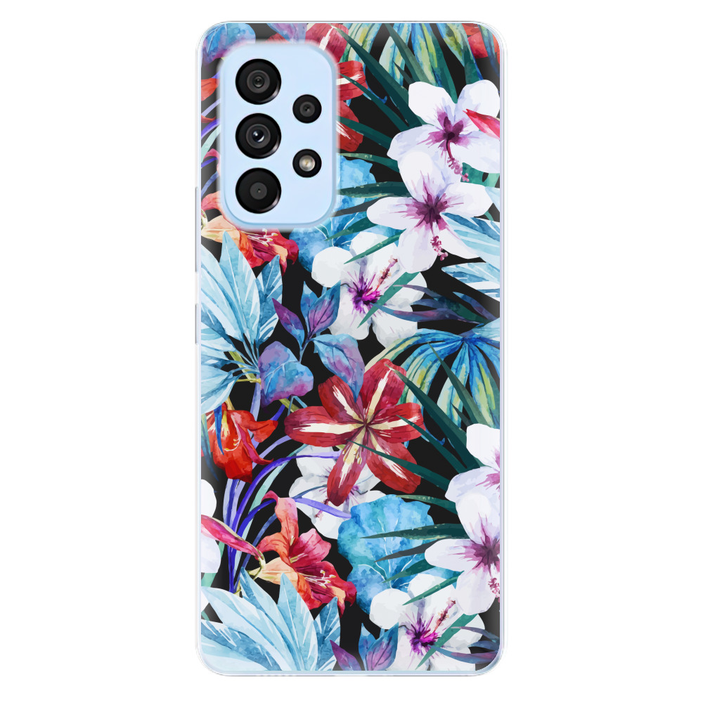Odolné silikonové pouzdro iSaprio - Tropical Flowers 05 - Samsung Galaxy A53 5G