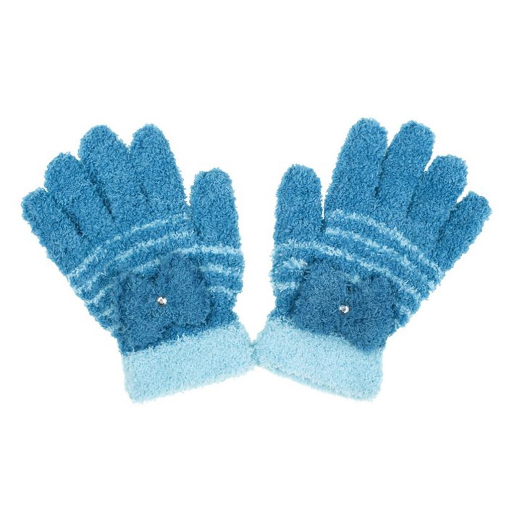 Dětské zimní froté rukavičky New Baby - Dětské zimní froté rukavičky New Baby světle - modrá/110 (4-5r)