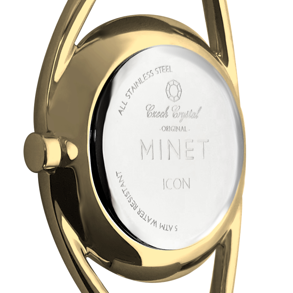 Zlaté dámské hodinky MINET ICON ALL GOLD MESH