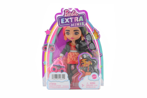 Barbie Extra minis - červeno-černé vlasy HKP88