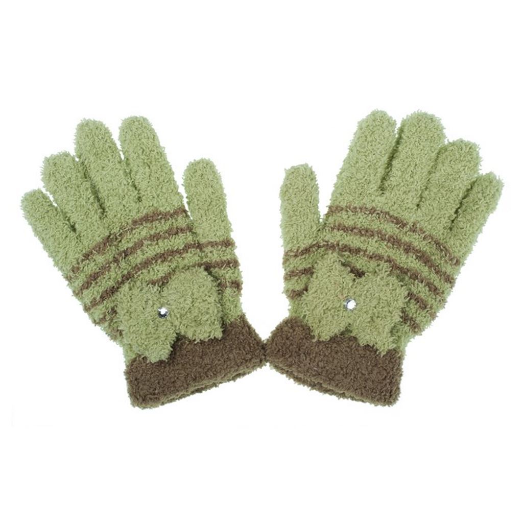 Dětské zimní froté rukavičky New Baby - Dětské zimní froté rukavičky New Baby olivové - zelená/104 (3-4r)