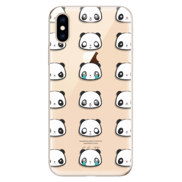 Odolné silikonové pouzdro iSaprio - Panda pattern 01 - iPhone XS