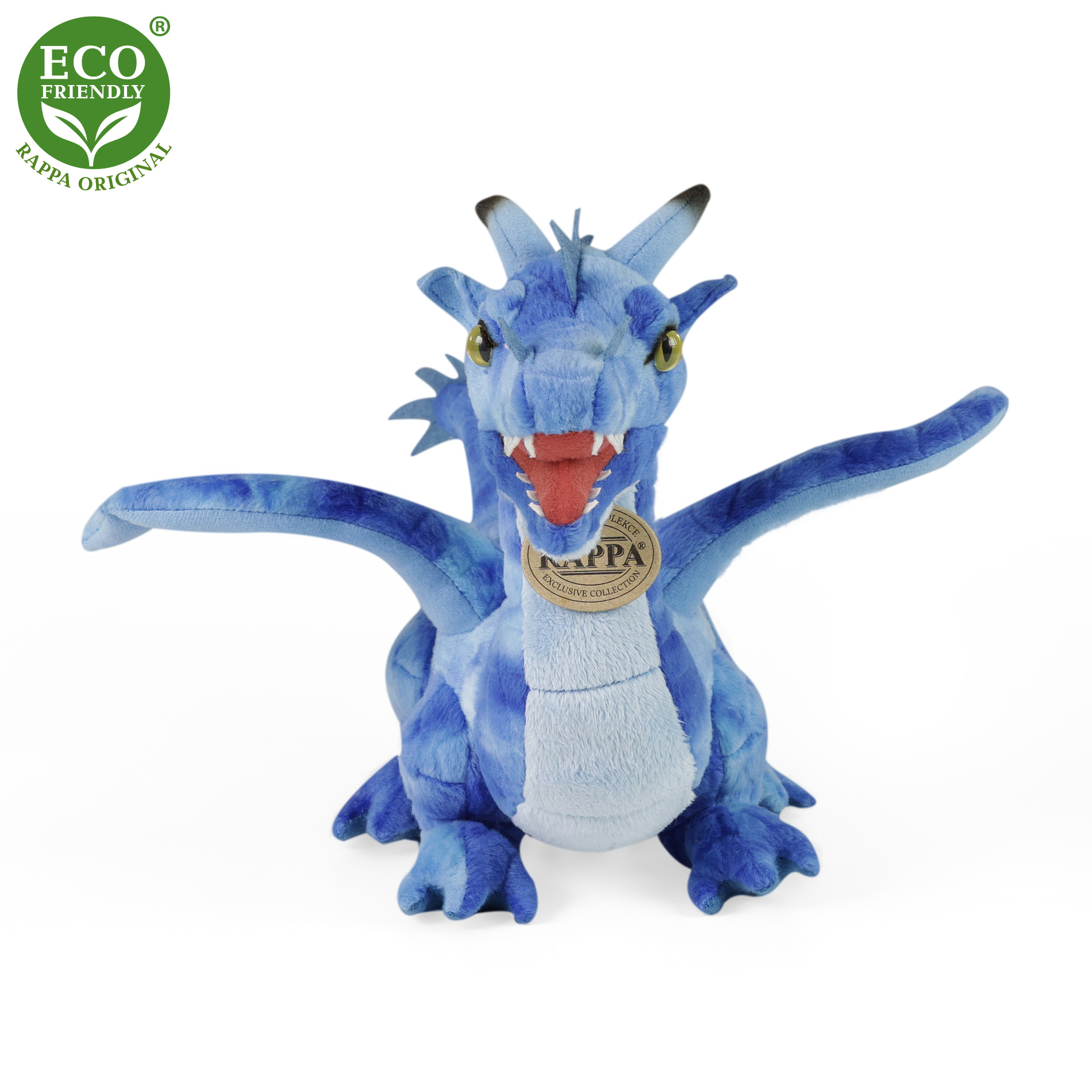 Rappa Eco-Friendly - Plyšový drak 40 cm modrý