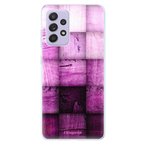 Odolné silikonové pouzdro iSaprio - Purple Squares - Samsung Galaxy A52/A52 5G