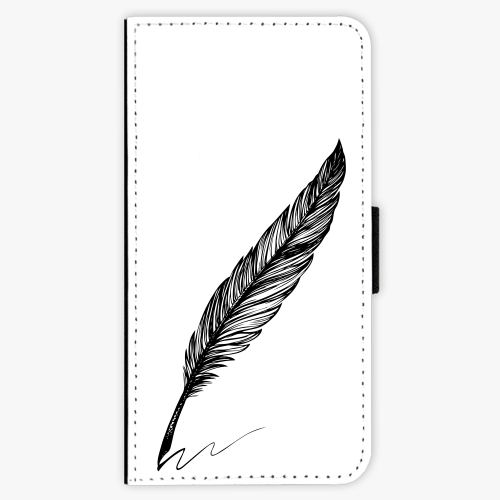 Flipové pouzdro iSaprio - Writing By Feather - black - Huawei Ascend P9 Lite