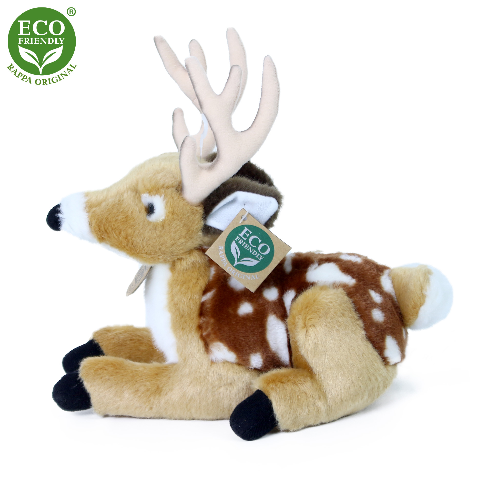 Rappa Eco-Friendly - Plyšový jelen/koloušek ležící 21 cm