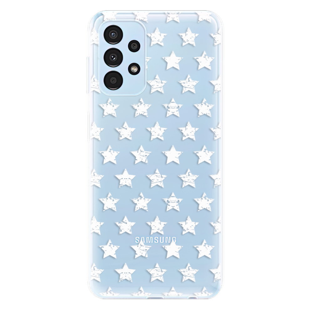 Odolné silikonové pouzdro iSaprio - Stars Pattern - white - Samsung Galaxy A13