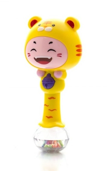Euro Baby Edukační hračka - chrastítko s melodií - ZODIAK - žlutý