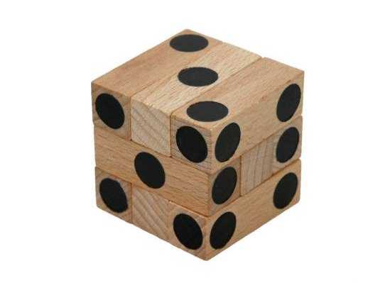 Dřevěný hlavolam kostka Cube