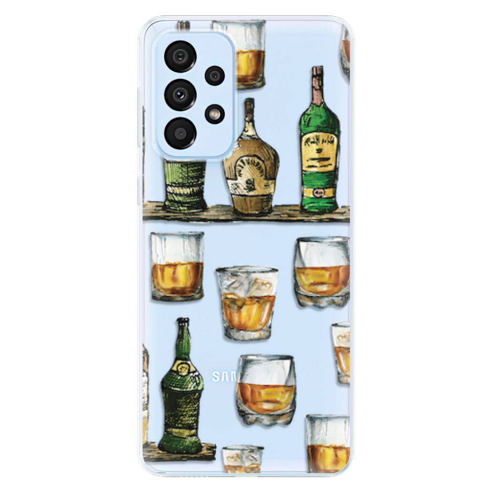 Odolné silikonové pouzdro iSaprio - Whisky pattern - Samsung Galaxy A33 5G