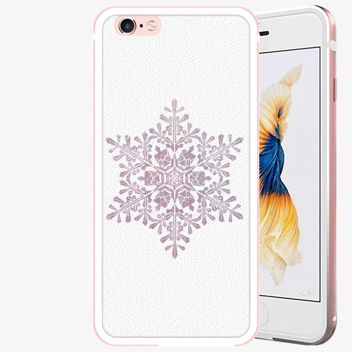 Plastový kryt iSaprio - Snow Flake - iPhone 6 Plus/6S Plus - Rose Gold
