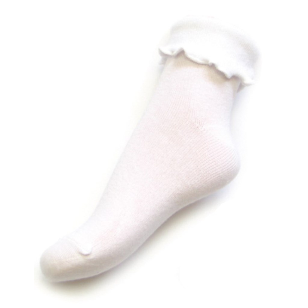 Kojenecké bavlněné ponožky s volánkem New Baby - bílá/62 (3-6m)