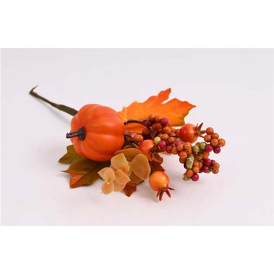 Dekorační podzimní větvička s dýní