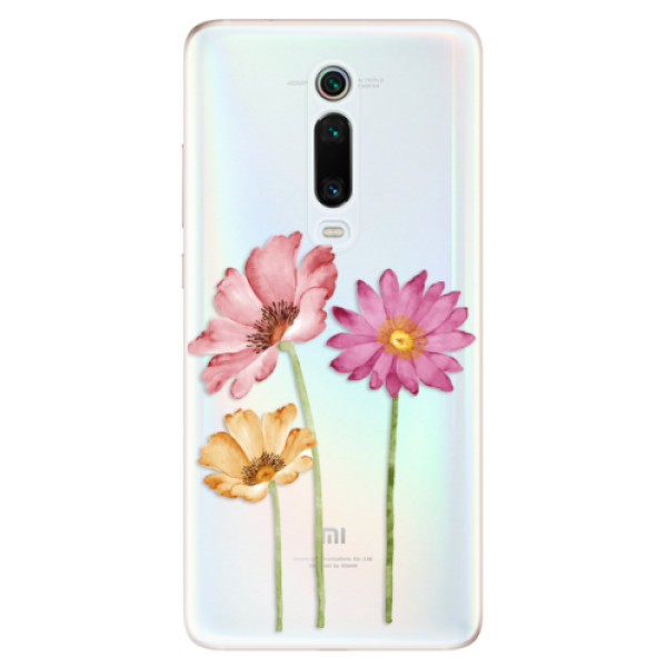 Odolné silikonové pouzdro iSaprio - Three Flowers - Xiaomi Mi 9T Pro