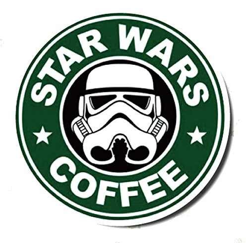 Nálepka na auto - Star Wars coffee