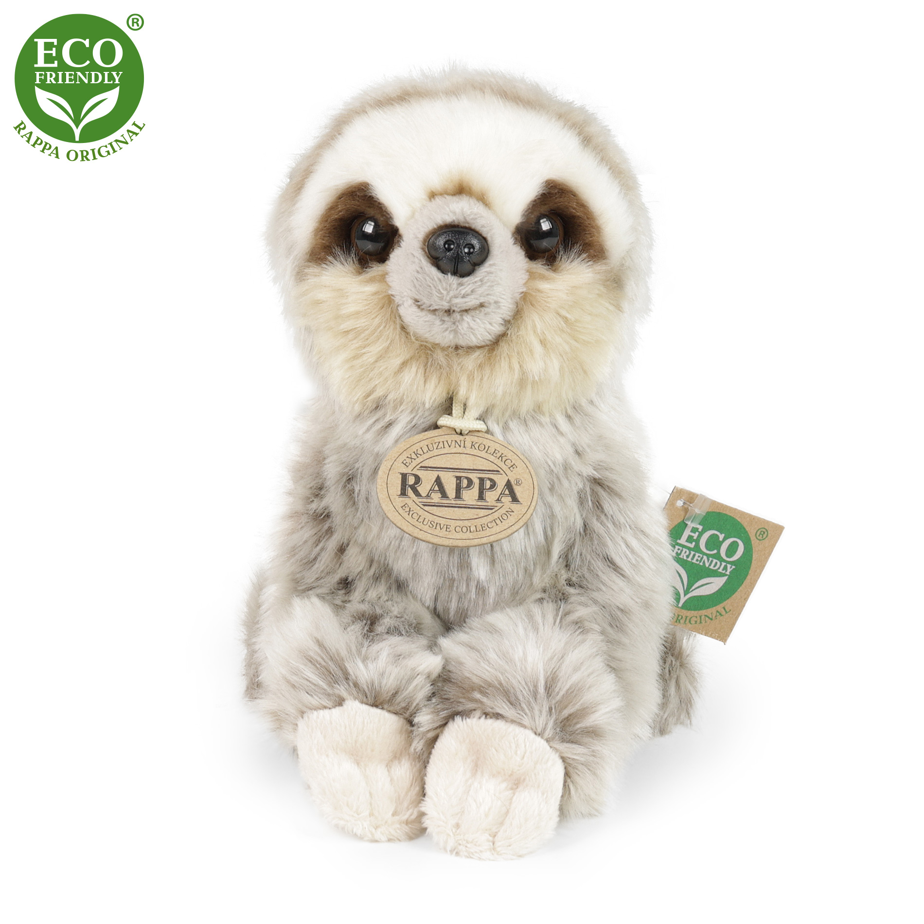 Rappa Eco-Friendly - Plyšový lenochod sedící 18 cm