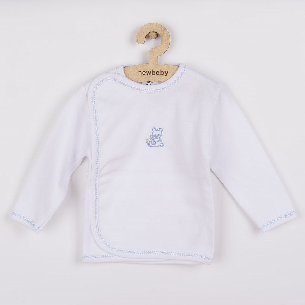 Kojenecká košilka s vyšívaným obrázkem New Baby - modrá/56 (0-3m)