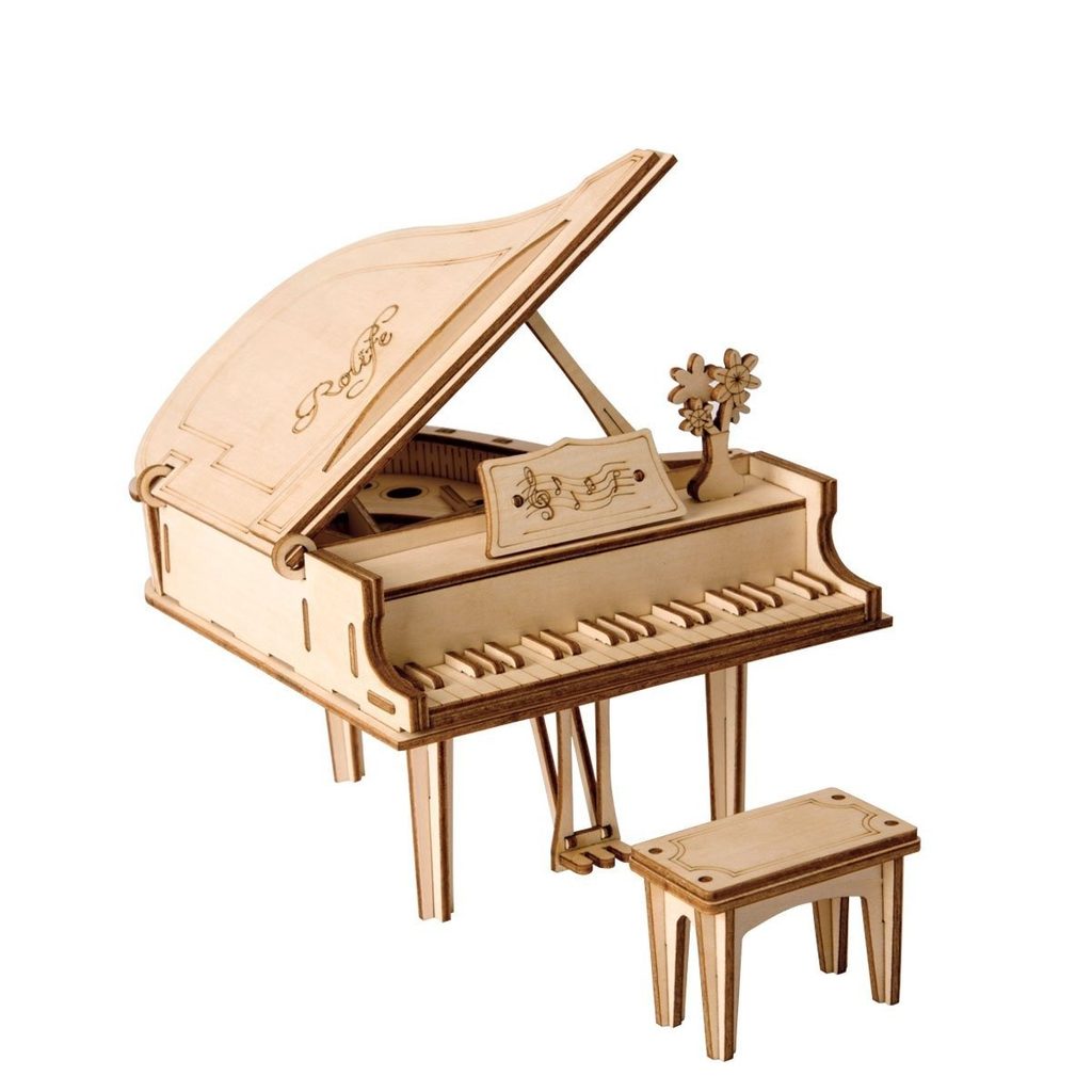 RoboTime 3D dřevěné puzzle Velké piano