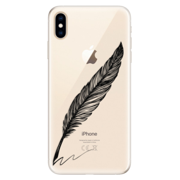 Silikonové pouzdro iSaprio - Writing By Feather - black - iPhone XS Max
