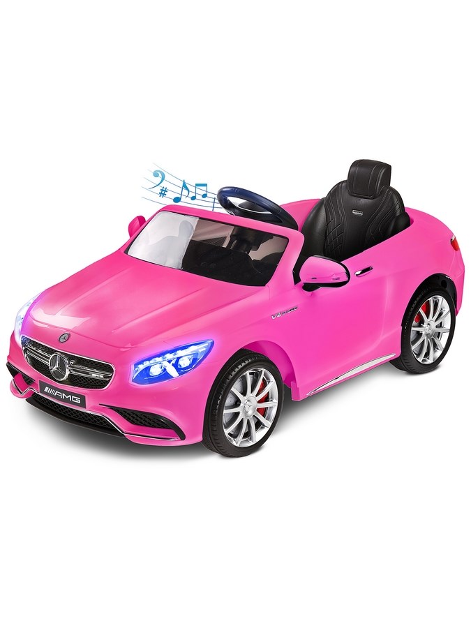 Elektrické autíčko Toyz Mercedes-Benz S63 AMG-2 motory - pink - růžová