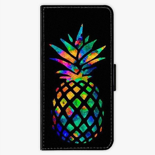 Flipové pouzdro iSaprio - Rainbow Pineapple - Samsung Galaxy S8