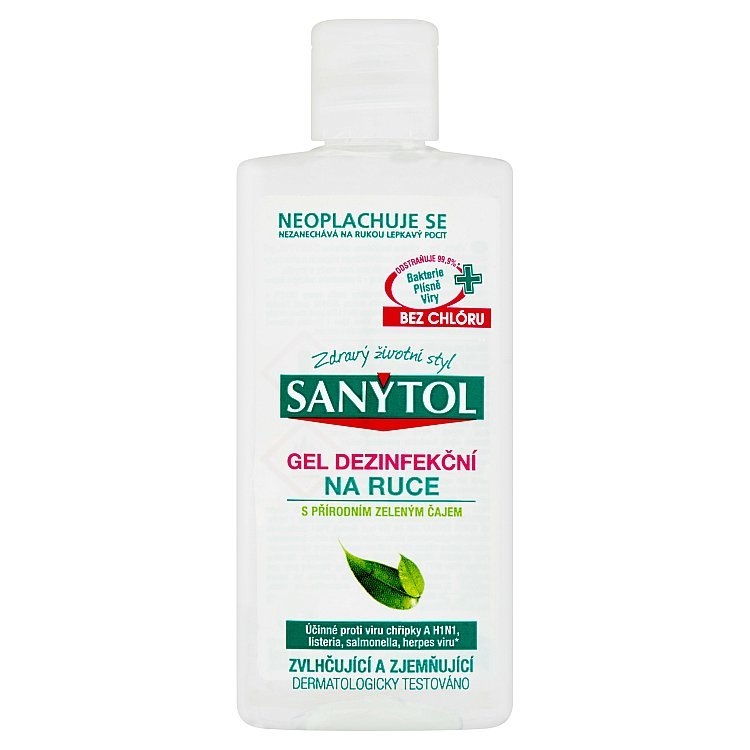 Sanytol Dezinfekční gel na ruce s přírodním zeleným čajem 75 ml