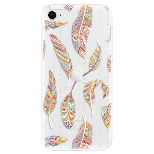 Odolné silikonové pouzdro iSaprio - Feather pattern 02 - iPhone SE 2020
