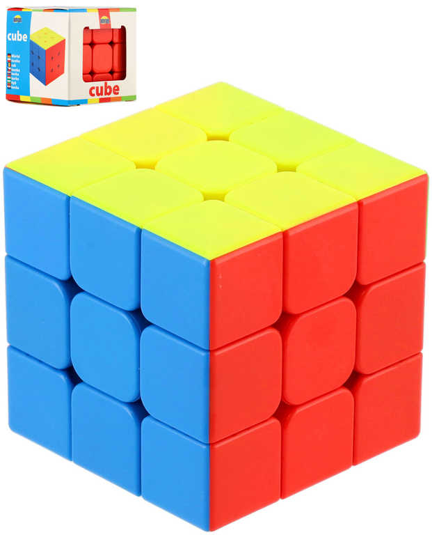 Hra skládací kostka (Rubikova) dětský hlavolam 3x3x3 plast