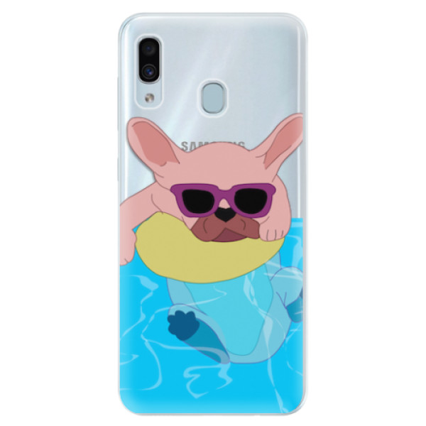 Silikonové pouzdro iSaprio - Swimming Dog - Samsung Galaxy A30
