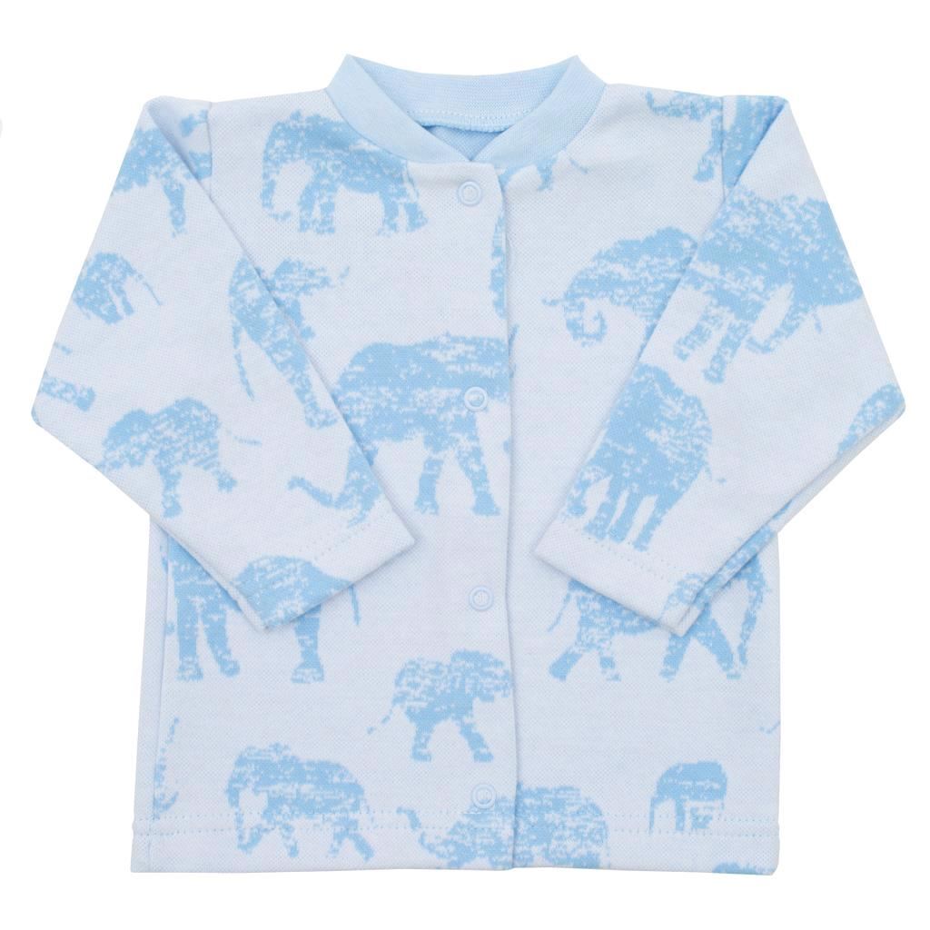 Kojenecký kabátek Baby Service Sloni - modrá/62 (3-6m)