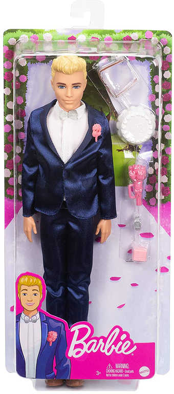 MATTEL BRB Barbie panák Ken ženich v obleku svatební set s doplňky