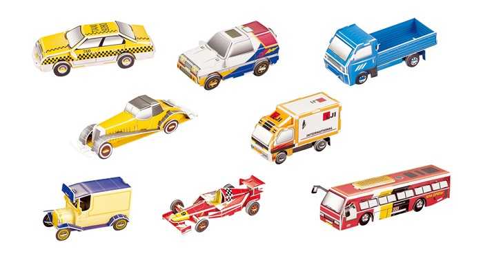 Small Foot Třívrstvé pěnové 3D puzzle série aut