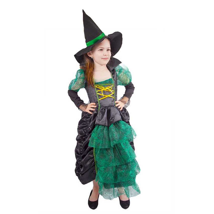 Dětský kostým čarodějnice/Halloween (M)