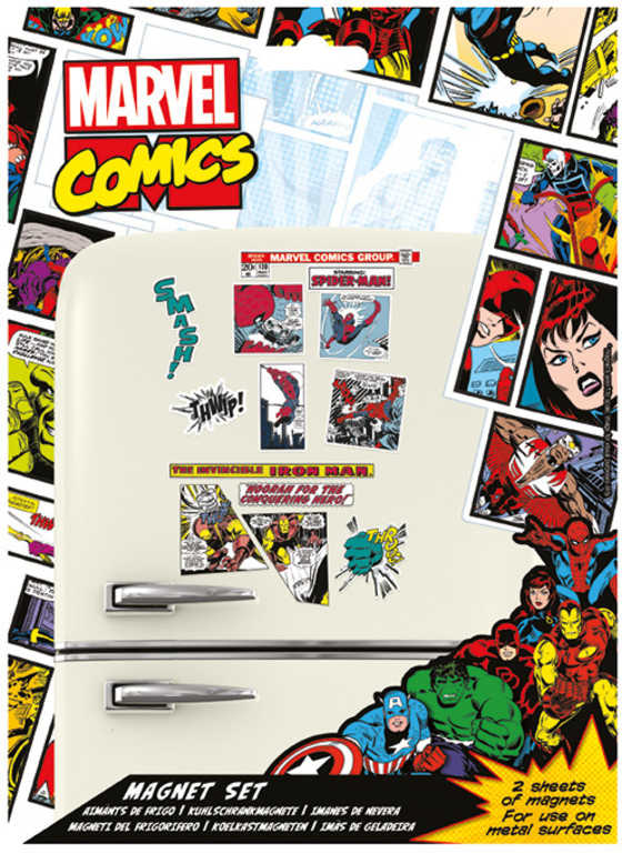 Magnetky Marvel Comics komiksové motivy set 18ks na kov