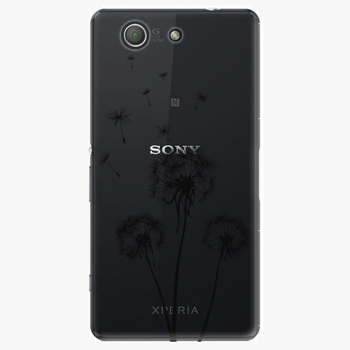 Plastový kryt iSaprio - Three Dandelions - black - Sony Xperia Z3 Compact