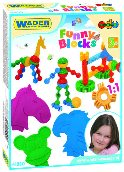 WADER Funny block 45100 plastová skládačka zvířátka 41830