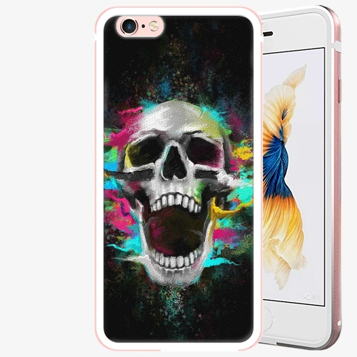 Plastový kryt iSaprio - Skull in Colors - iPhone 6/6S - Rose Gold