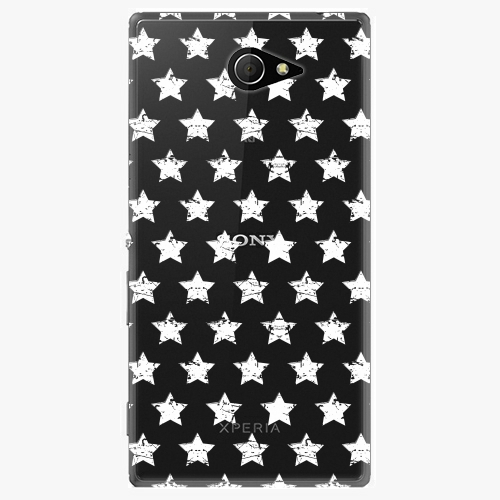 Plastový kryt iSaprio - Stars Pattern - white - Sony Xperia M2
