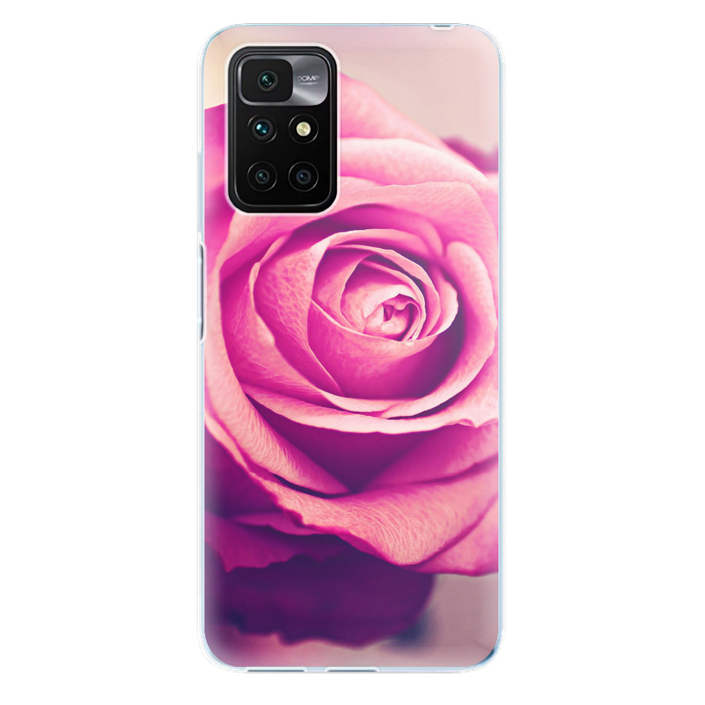Odolné silikonové pouzdro iSaprio - Pink Rose - Xiaomi Redmi 10