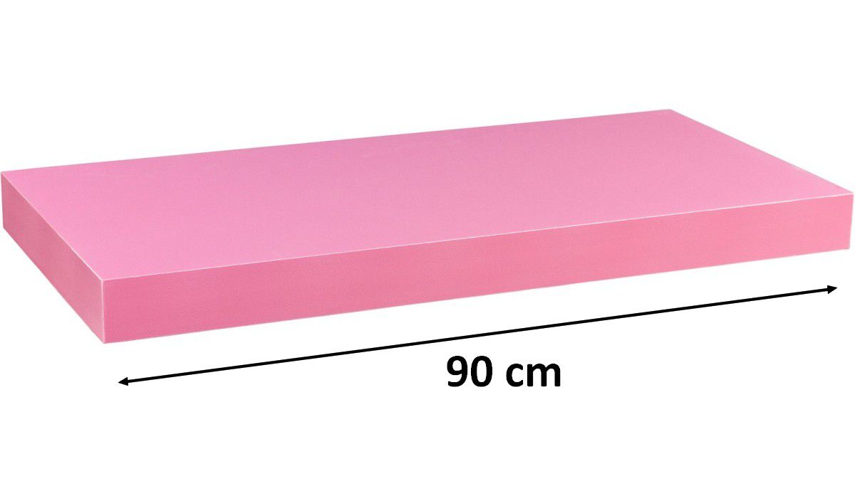 Stilista nástěnná police Volato, 90 cm, růžová