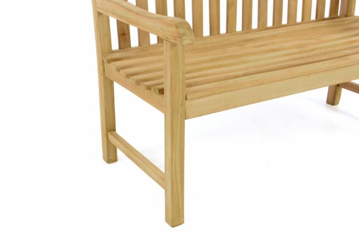 Zahradní lavice DIVERO - ošetřené týkové dřevo - 130 cm