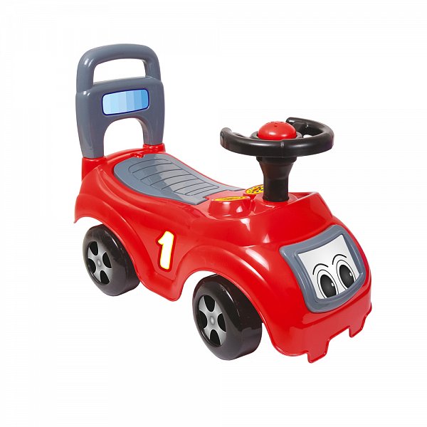 Dolu Pedalless Toys - Odrážedlo auto červené s opěradlem