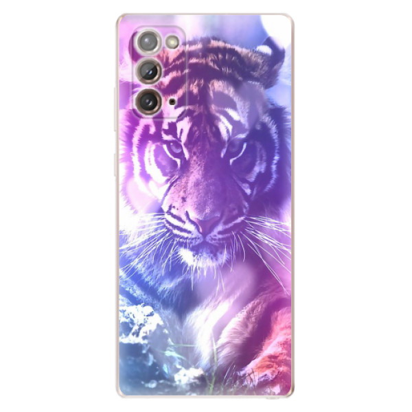 Odolné silikonové pouzdro iSaprio - Purple Tiger - Samsung Galaxy Note 20