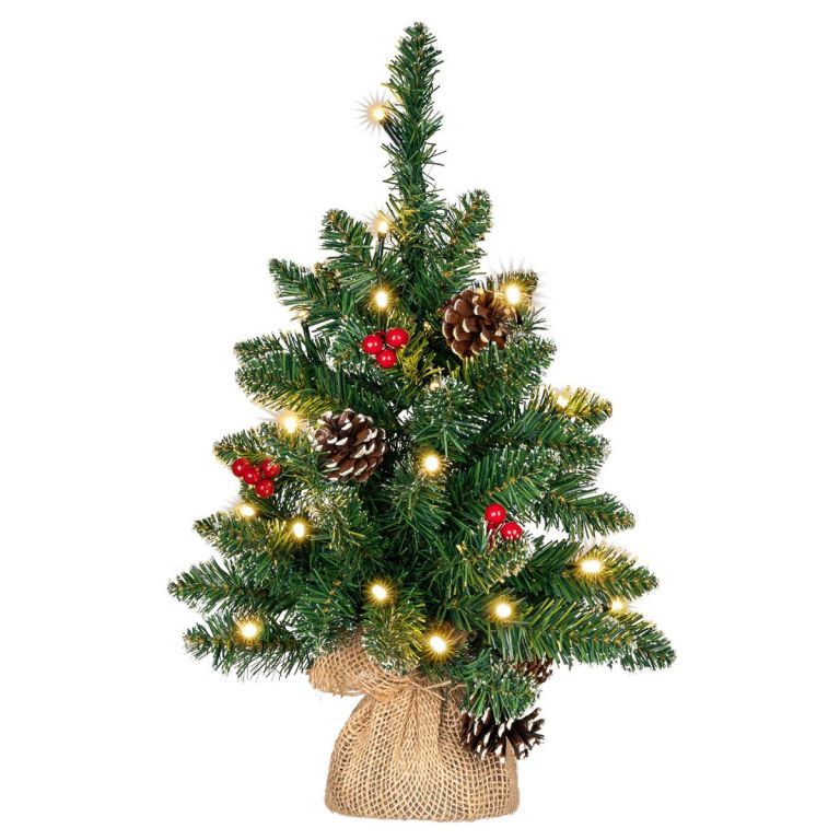 Vánoční stromek s osvětlením 90 cm, 50 LED