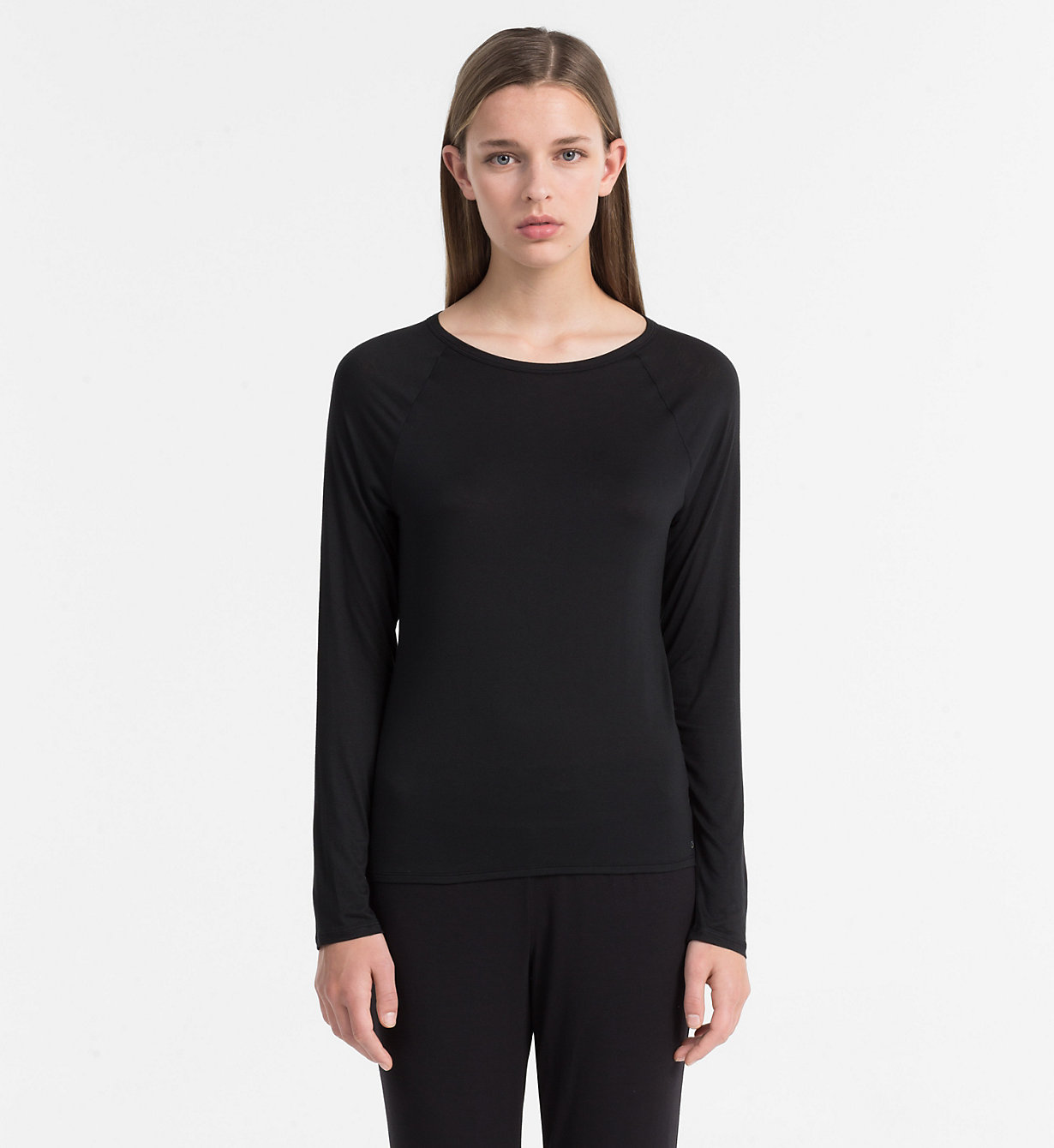 Dámské tričko QS5493E černá - Calvin Klein - Černá/L